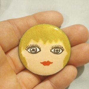 Playbird Vintage Style Face Pin/Brooch, EUC